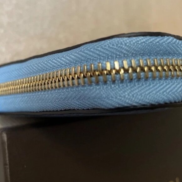 Brand NEW Authentic GUCCI Leather zipper wallet- light blue - Picture 8 of 14
